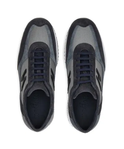 Hogan Interactive Logo-appliqué Sneakers In Black