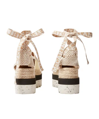 Stella Mccartney Gaia Platform Strapped Espadrilles In Yellow