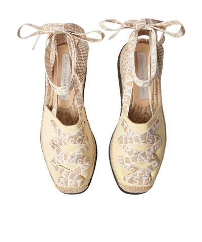 Stella Mccartney Gaia Platform Strapped Espadrilles In Yellow