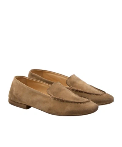Marsèll Mandolo Loafers Round Toe Suede Finish Stitch In Brown