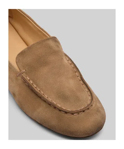Marsèll Mandolo Loafers Round Toe Suede Finish Stitch In Brown