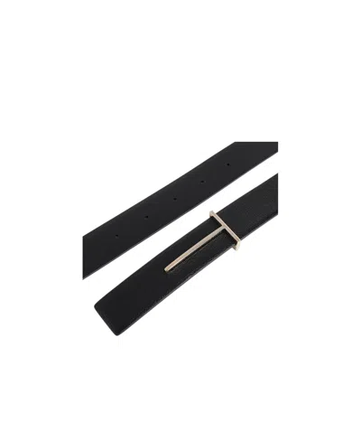 Tom Ford Smooth Finish Leather Belt Accessory In Black