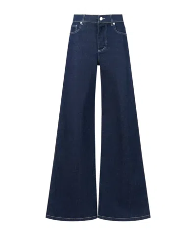 Marni Stretch Denim Wide-leg Jeans In Blue
