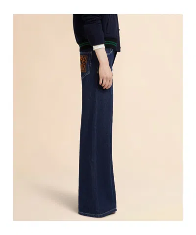 Marni Stretch Denim Wide-leg Jeans In Blue