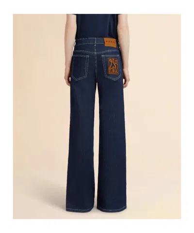 Marni Stretch Denim Wide-leg Jeans In Blue