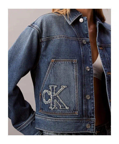 Calvin Klein Jeans Est.1978 Denim Workwear Jacket In Blue