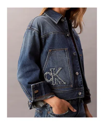 Calvin Klein Jeans Est.1978 Denim Workwear Jacket In Blue