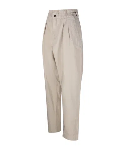Isabel Marant Étoile Button-detail Casual Trousers In Gray