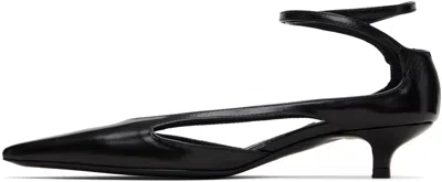 Totême Leather Kitten Heels In Black