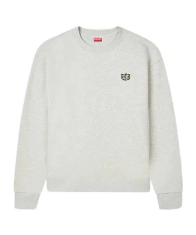 Kenzo Wild Tiger Embroidered Sweatshirt In Gray