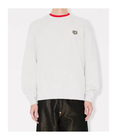 Kenzo Wild Tiger Embroidered Sweatshirt In Gray