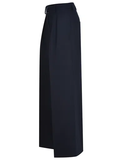 Max Mara Casual Pants With Belt Loops In Blue