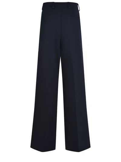 Max Mara Casual Pants With Belt Loops In Blue