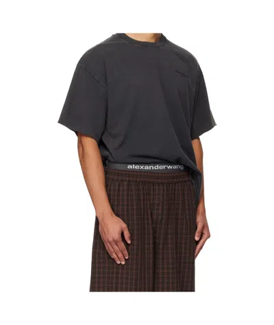 Alexander Wang Short-sleeve T-shirt In Brown