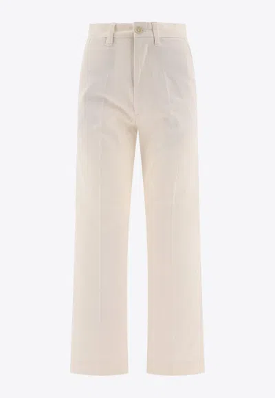 Polo Ralph Lauren Flared Chino Pants In White