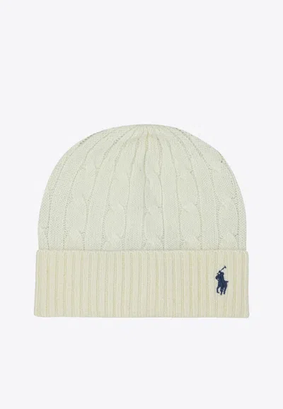 Polo Ralph Lauren Wool And Cashmere Beanie In Neutral
