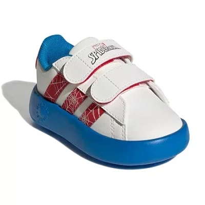 Adidas Originals Grand Court Spider-man Cf Toddler Boys Sneakers In White