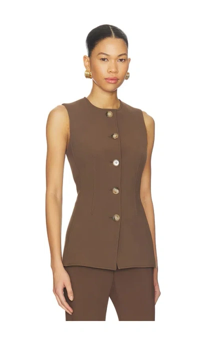 Veronica Beard Jessup Vest In Brown