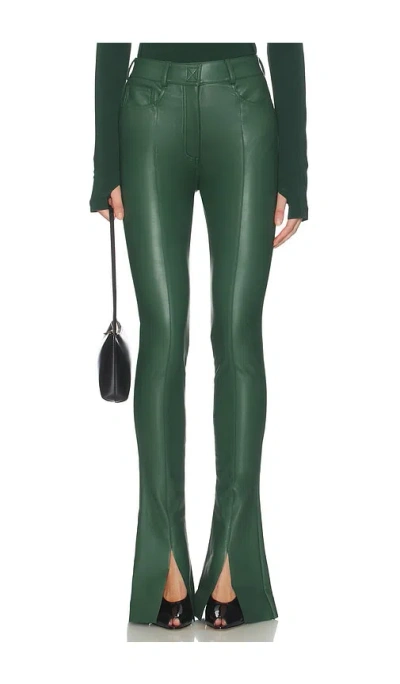 Norma Kamali Spat Jeans In Green