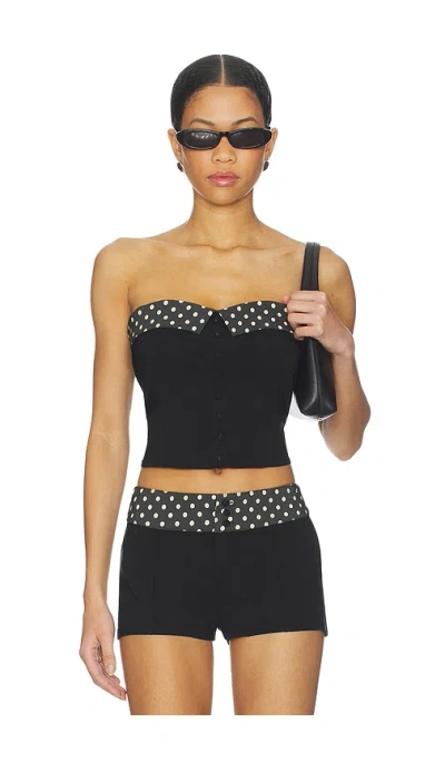 Tiger Mist Albie Top In Black