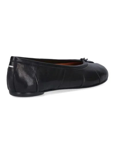Maison Margiela Leather Tabi Ballet Flats In Black