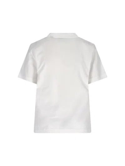 Burberry Equestrian Knight Design Cotton T-shirt In White