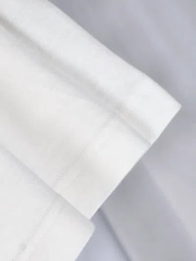 Burberry Equestrian Knight Design Cotton T-shirt In White