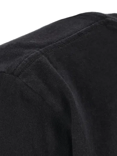 Chloé Women Black Crewneck T-shirt With Maxi Logo Print On The Front In Cotton Woman In Black