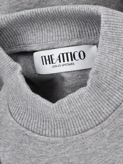 Attico Crewneck Sweatshirt In Gray