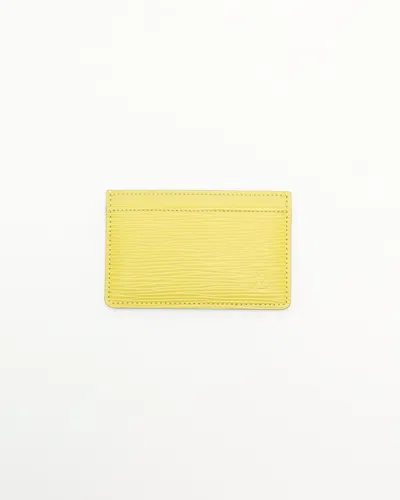 Pre-owned Louis Vuitton Epi Card Holder In Yellow