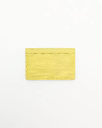 Pre-owned Louis Vuitton Epi Card Holder In Yellow