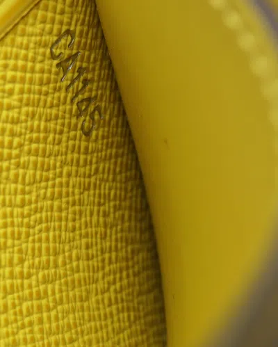 Pre-owned Louis Vuitton Epi Card Holder In Yellow