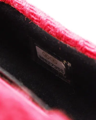 Pre-owned Chanel Tweed Airpods Pro Case In Pink