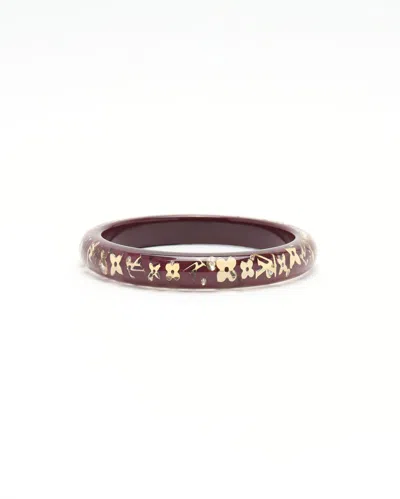 Pre-owned Louis Vuitton Lv Sparks Bangle In Burgundy