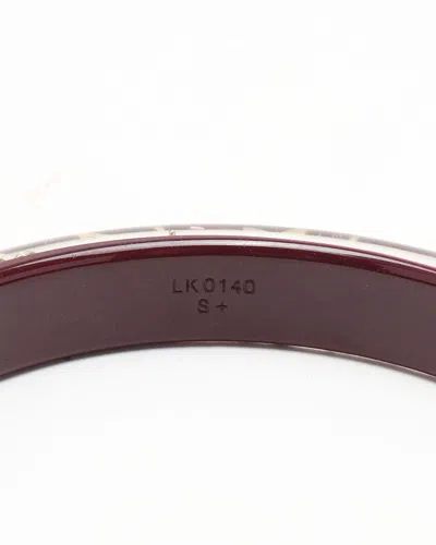 Pre-owned Louis Vuitton Lv Sparks Bangle In Burgundy