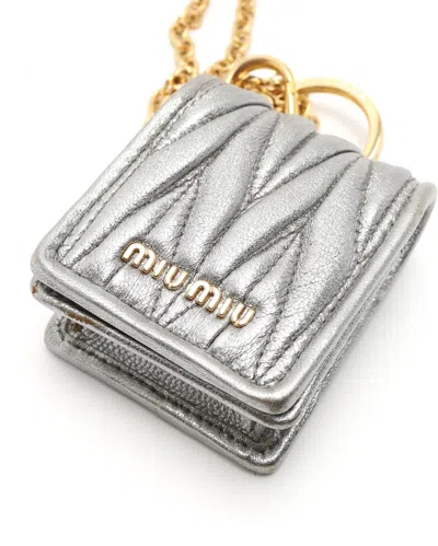 Miu Miu Airpod Case In Silver