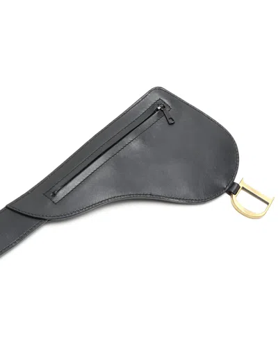 Dior Christian  Saddle Waist Pouch In Black