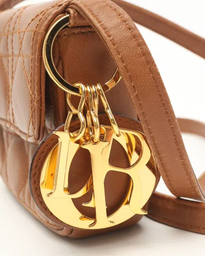 Dior Christian  Cannage Crossbody Bag In Brown