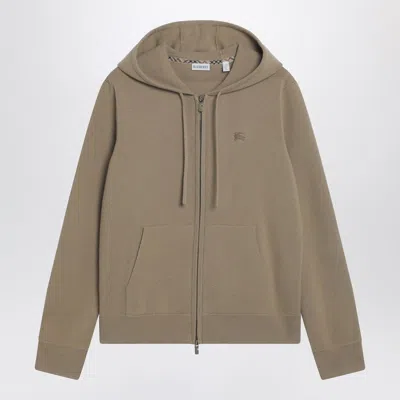 Burberry Beige Zip Sweatshirt In Cashmere Blend In Brown