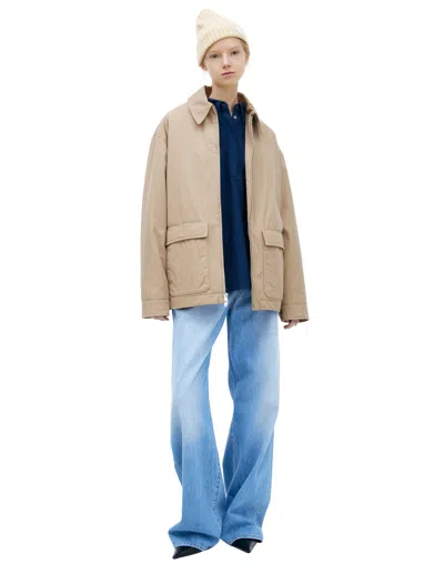 The Row Warm Jacket In Neutral