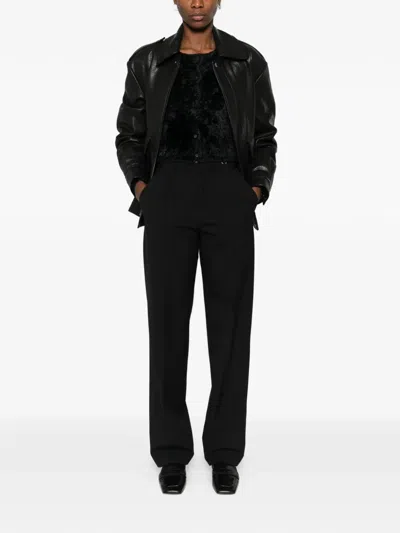 Mm6 Maison Margiela Pleat-detail Trousers In Black