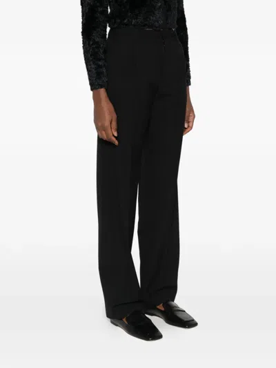 Mm6 Maison Margiela Pleat-detail Trousers In Black