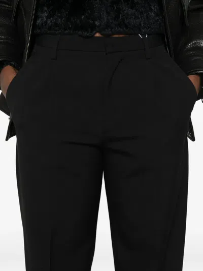 Mm6 Maison Margiela Pleat-detail Trousers In Black