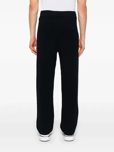 Palm Angels X Moncler Waffle-knit Sweatpants In Black