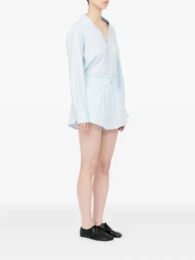 Mm6 Maison Margiela Elasticated-waist Shorts In Blue