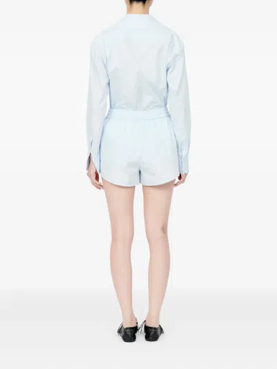 Mm6 Maison Margiela Elasticated-waist Shorts In Blue