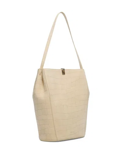 Loulou De Saison Audrey Embossed Shoulder Bag In Neutral