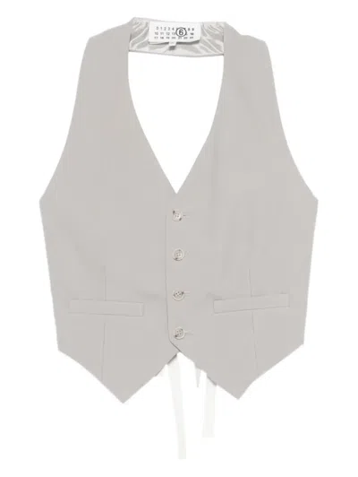 Mm6 Maison Margiela Buttoned Waistcoat In Purple