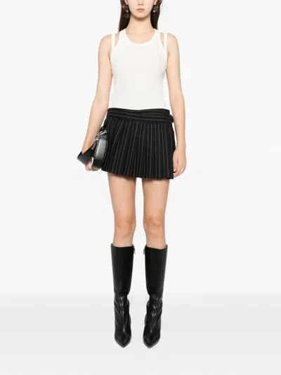 Helmut Lang Ribbed Tank Top In White