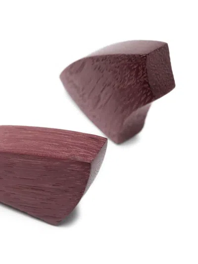 Monies Pazura Geometric Clip-on Earrings In Pink